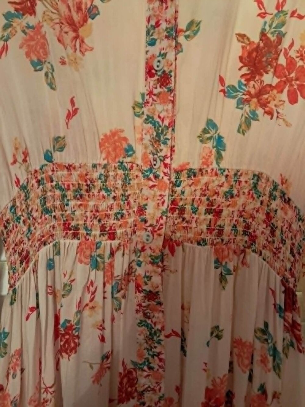 FREE PEOPLE BOHO FLORAL PRAIRIE PUNK MAXI DRESS SMALL - Picture 7 of 8